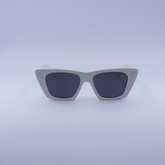 Celine CL40187I 25A Sunglasses White Cat Eye Frame, Grey Lenses - Picture 3 of 12